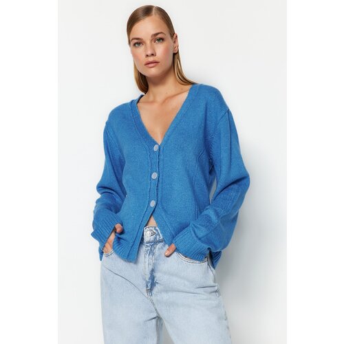 Trendyol Cardigan - Blue - Oversize Slike
