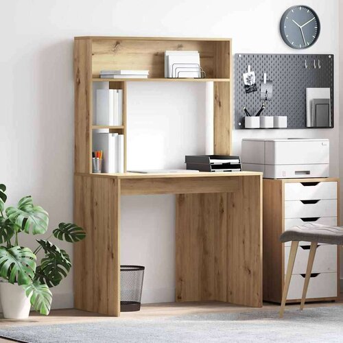 VidaXL Stol s policom hrast artisan 91 x 50 x 149 cm Konstruirano drvo Slike