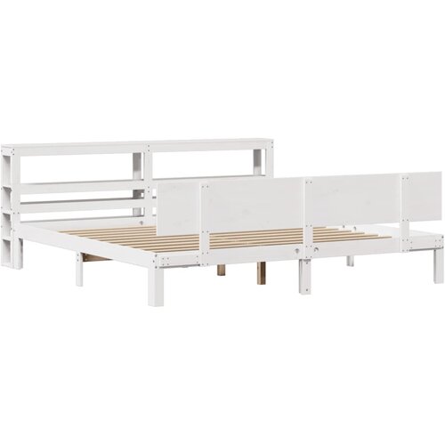 VidaXL Okvir kreveta s uzglavljem bez madraca bijeli 180x200 cm Slike