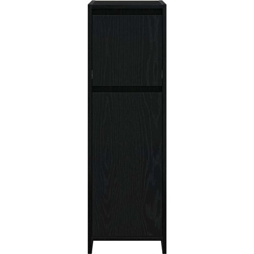 vidaXL kupaonski ormar crni hrast konstruirano drvo 30x30x95 cm Cene