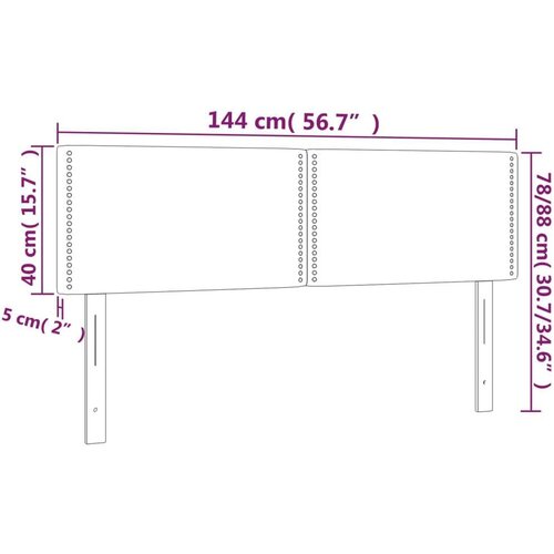  Uzglavlja 2 kom plava 72 x 5 x 78/88 cm od tkanine Slike
