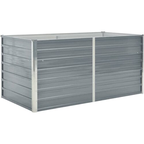 VidaXL Dvignjeno Vrtno Korito 160x80x77 cm Galvanizirano Jeklo Sive Barve Slike