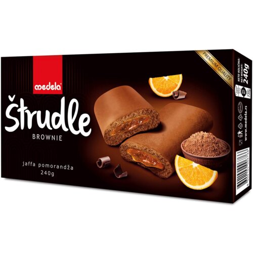 Medela Štrudle brownie jaffa pomorandža 240g Cene