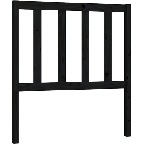 Maison Chic posteljno vzglavje - vzglavna omarica - nočna omarica črno 106x4x100 cm trdna borovina, (21705612) Slike