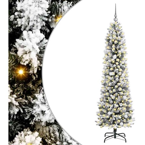  Umjetno božićno drvce Bijelo 210 cm PVC i Metal i Plastika Slike
