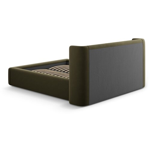 Windsor &amp;amp; Co Sofas Zelena oblazinjena zakonska postelja s prostorom za shranjevanje z letvenim dnom 180x200 cm Jason &amp;ndash; Slike