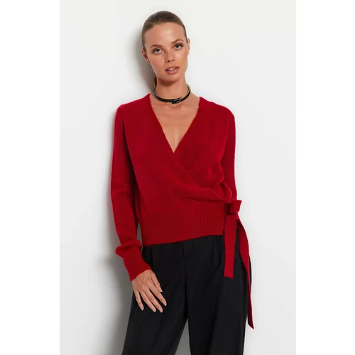 Trendyol Red Soft Textured Knitwear Sweater