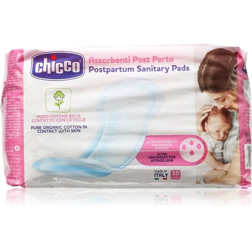 Chicco Postpartum Sanitary Pads 100% Pure Organic Cotton poporodni vložki 10 kos Cene