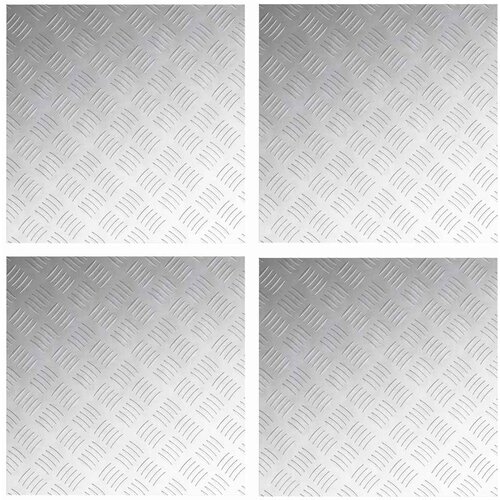  Stepenica Četvrtasti 4 pcs Srebrno 50 x 50 cm Aluminij Slike
