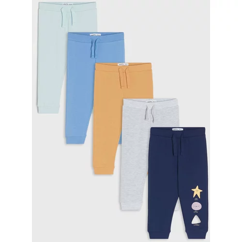 Sinsay - Komplet 5 športnih hlač jogger - Mornarsko modra