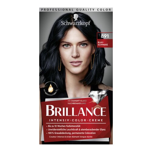 Schwarzkopf Brillance barva za lase - Intensive Color Cream - 891 Blue Black Cene