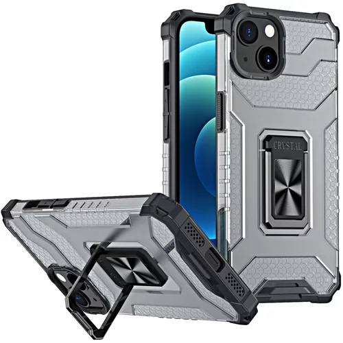 Etui ovitek Crystal Ring Armor za iPhone 12 mini črn