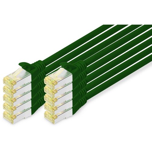 Digitus DK-1644-A-030-G-10 RJ45 omrežni kabel\, Patch kabel CAT 6a S/FTP 3.00 m zelena 1 kos, (20519247) Cene