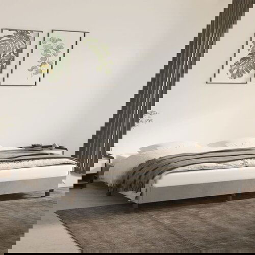 vidaXL okvir za krevet svjetlosivi 200 x 200 cm baršunasti Cijene