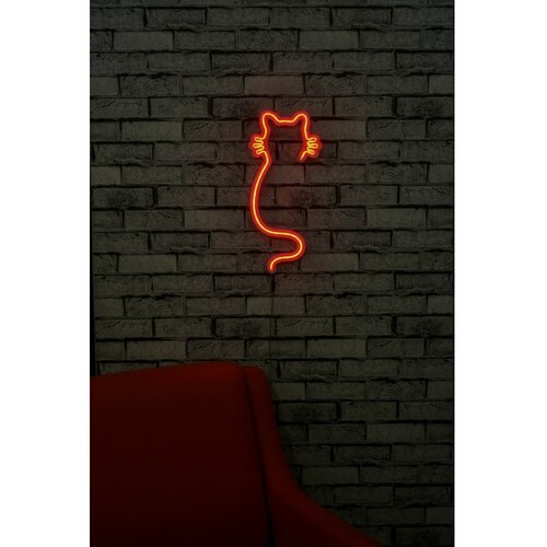 Wallity Cat - Red Red Decorative Plastic Led Lighting Cene