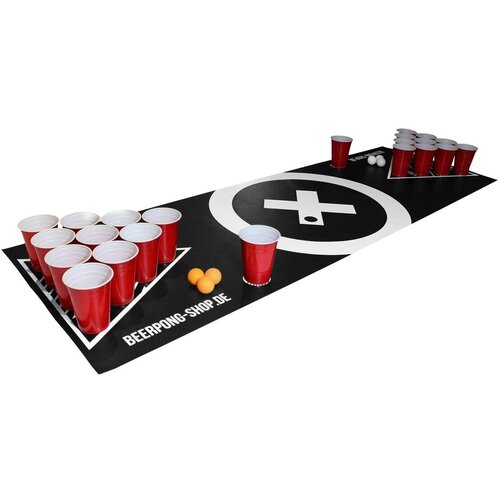 BeerCup Baseliner, igralna podloga za beer pong, avdio, ročaji, držalo za žogice, 6 žogic Cene