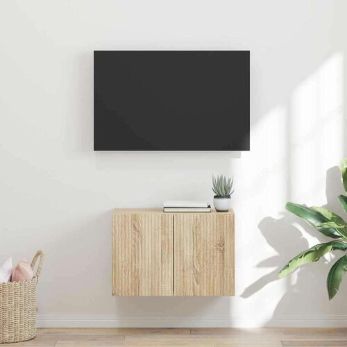 TV stenska omara Sonoma hrast 59,5 x 31 x 40 cm Konstruiran les, (5000112682) Cene