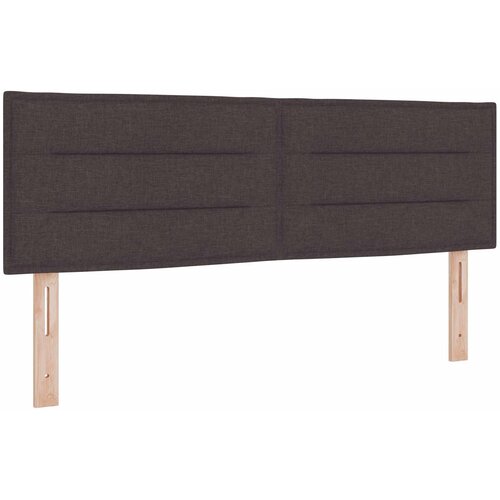  Boxspring krevet s madracem Tamno smeđa 160 x 200 cm Tkanina Slike