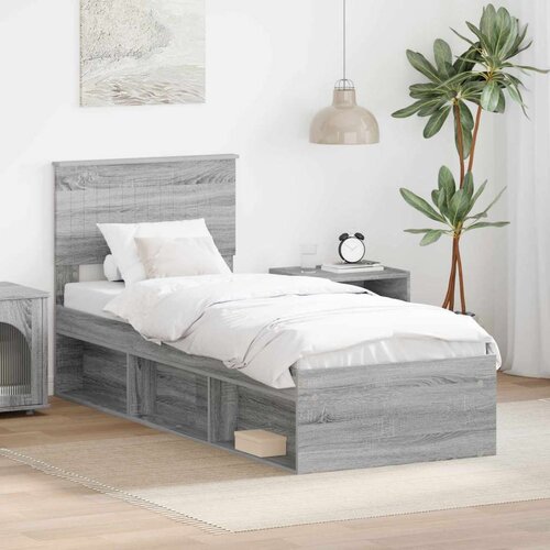  Okvir za krevet s uzglavljem Siva Sonoma 75 x 190 cm Cijene
