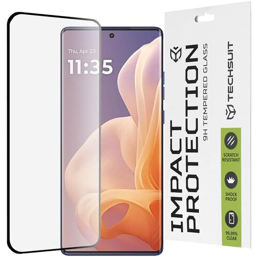 Techsuit 111D Full Cover / Staklo s punim ljepilom / 3D zakrivljeno staklo za Motorola Moto G85 &amp;ndash; crno Slike