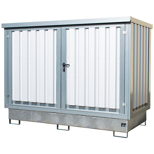 eurokraft pro Jekleno odlagališče za nevarne snovi, za cisterne IBC/KTC 2 x 1000 l, VxŠxG 2180 x 2835 x 1595 mm Cene