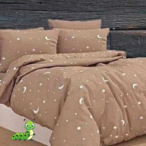 Gusenica posteljina krem zvezde - 200x215 Slike