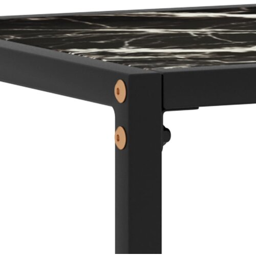  Konzolni stol crni 100 x 35 x 75 cm od kaljenog stakla Slike