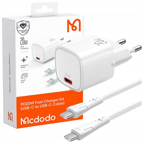 McDodo HITR STENSKI POLNILEC ZA IPHONE TIP C USB-C 20W KABEL, (5000337749) Cene