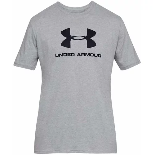 Under Armour Men's UA Sportstyle Logo Short Sleeve Steel Light Heather/Black M