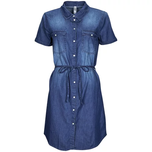 JDY Kratke obleke JDYBELLA S/S SHIRT DRESS Modra