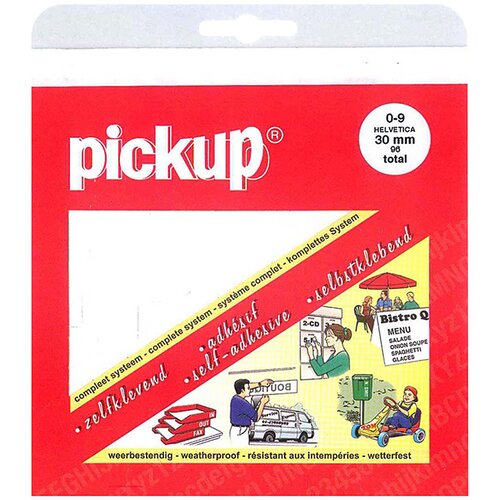  Set nalepk Pickup (96 številk, bele barve, višina: 30 mm) Cene