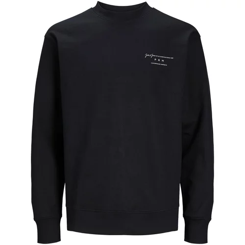 Jack & Jones Sweater majica 'SANCHEZ' crna / bijela