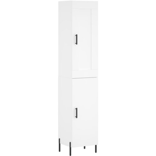 Maison Chic Visoka omara - Komoda - Predalnik bela 34,5x34x180 cm inženirski les, (21722434) Slike