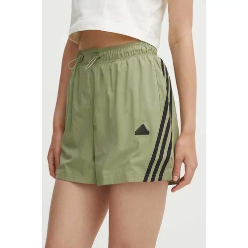 Adidas Kratke hlače Future Icons ženske, zelena barva, IW7707