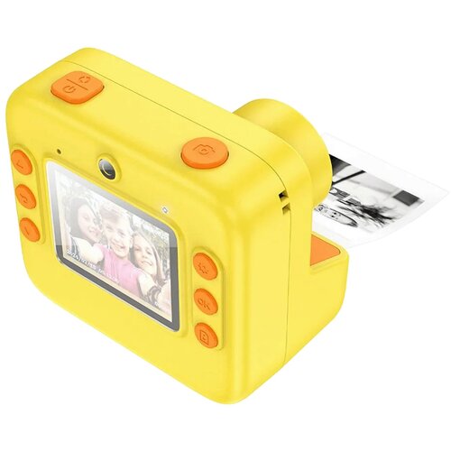 Hoco. dečiJa kamera sa &amp;scaron;tampačem, 2&amp;quot; IPS LCD, 720p, microSD - DV200 Yellow Slike