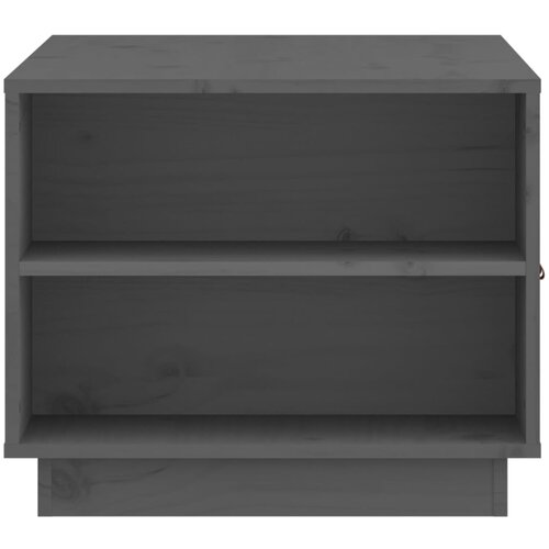  Stolić za kavu sivi 100 x 50 x 41 cm od masivne borovine Slike