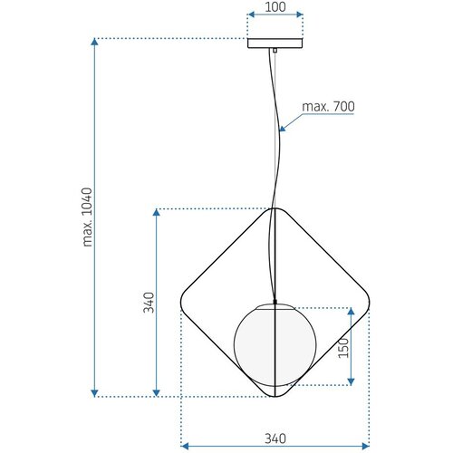 Toolight viseća svjetiljka APP1018-1CP Slike