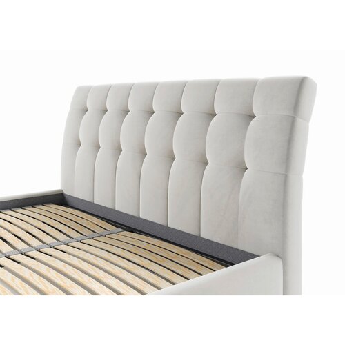 Hom`in OBLAZINJENA POSTELJA 180 cm x 200 cm , tekstil bež, ekru Slike