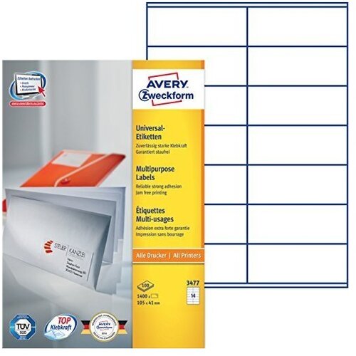 Avery Zweckform Univerzalne etikete 105 x 41 mm, 100/1 Slike