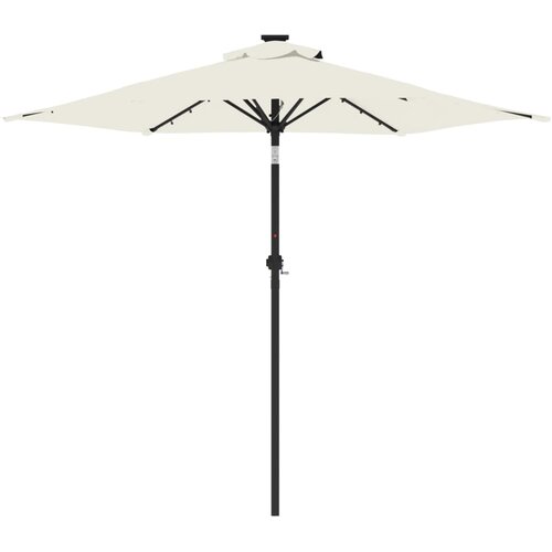  Vrtni suncobran s čeličnom &amp;scaron;ipkom LED bijeli 225 x 225 x 212 cm Slike