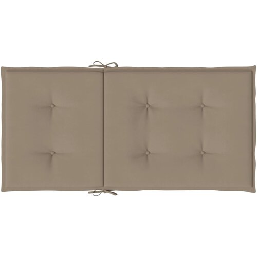  Jastuci za vrtne stolice 4 kom smeđesivi 100x50x3 cm od tkanine Slike