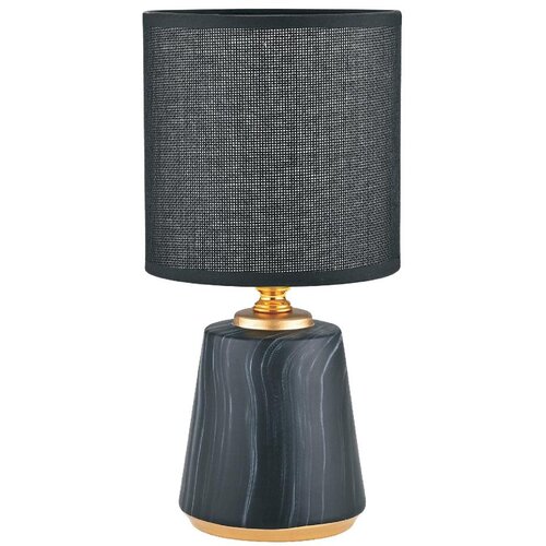 Zuma line HS8605-BL - Stona lampa 1xE14/40W/230V, crna/zlatna, mramorni dekor Slike