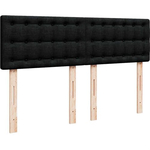 VidaXL otomanski krevet s madracem i led crni 140x190 cm tkanine Slike