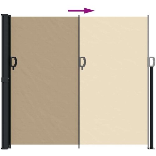  Bočna tenda na uvlačenje bež 180x600 cm Slike