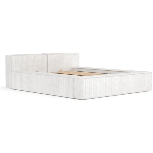 Maison de R&amp;ecirc;ve Krem tapecirani bračni krevet s prostorom za odlaganje s podnicom 180x200 cm Voliera &amp;ndash; Slike