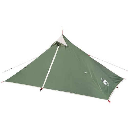 VidaXL &amp;Scaron;ator za kampiranje za 1 osobu zeleni 255x153x130 cm taft 185T Slike