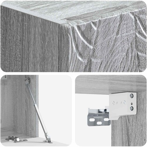 ormar za zid 78,5 x 41 x 30 cm Siva Sonoma Konstruirano drvo Slike