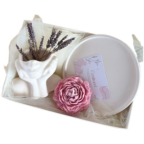 Marfeja Gift Shop Poklon Set Dama i Cvet, Belo-Rozi Cene