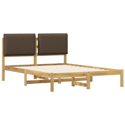  Krevetni okvir s tapiciranim uzglavljem Bijelo isprana i taupe - Bijelo isprana i taupe 160 x 200 cm Slike