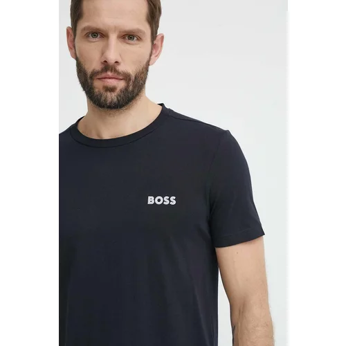 BOSS Green Bombažna kratka majica moški